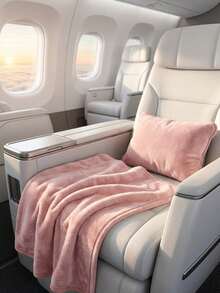 [US 2-7 Day Delivery] 1pc Travel Blanket & Pillow Set, Premium Soft 2-In-1 Airplane Blanket With Soft Bag Pillowcase, Travel Neck Pillow, Luggage Strap And Backpack Clip, Easter Gift, Travel Pillow, Travel Accessories, Suitable For Car, Plane, Airport, Camping, Travel Essential - 彩色 - 查看 2