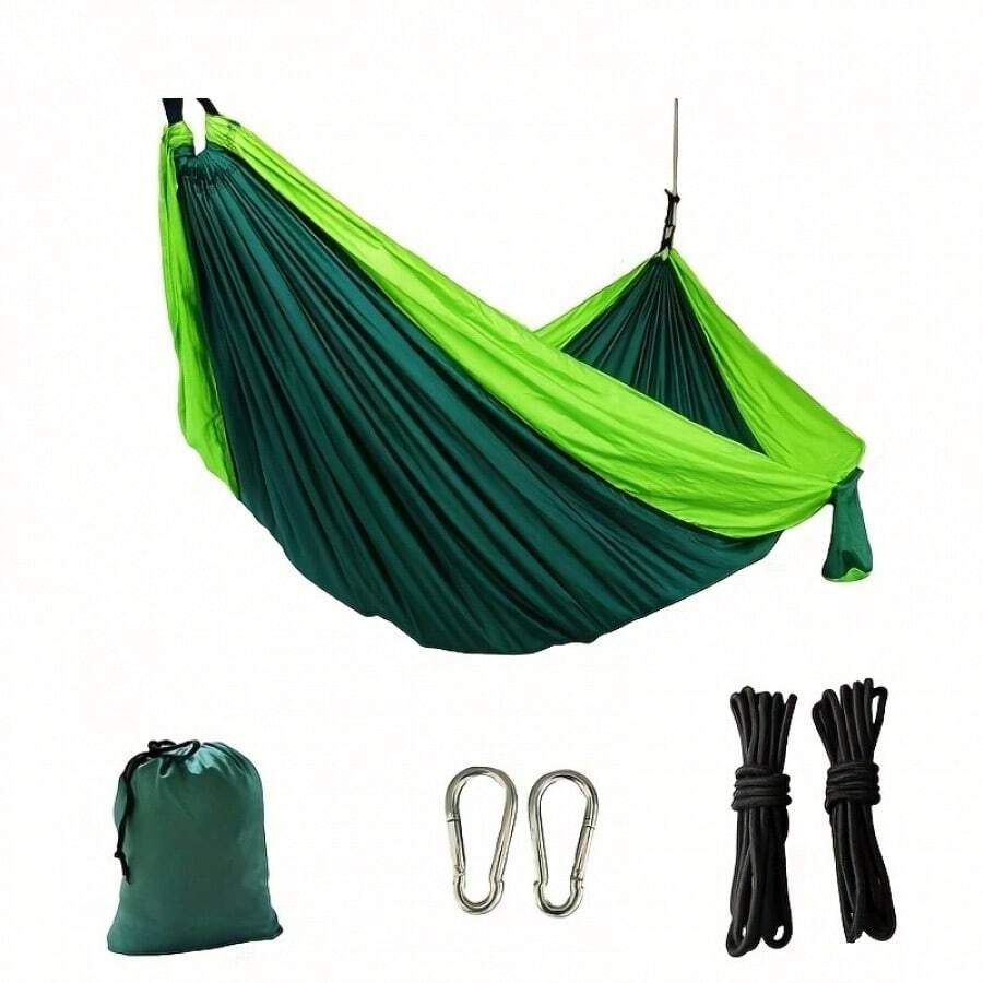 4pcs Camping Survival Hammocks, Fashionable Outdoor Hammocks With Fixing Straps And Black Buckles - Hammock - AH - View 1