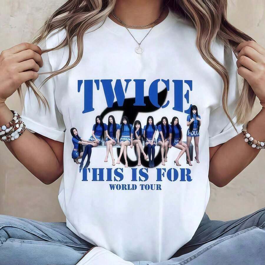 Twice Shirt For World Tour 2026, Twice  Shirt - White - View 1