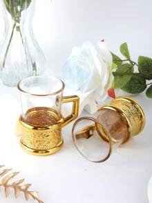 6件套欧式镀金浮雕杯，金色浮雕茶/咖啡杯，客厅装饰杯，酒店商用杯，家庭聚会茶/咖啡杯，创意饮水杯 - 彩色 - 查看 21