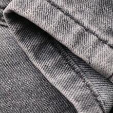 guang zhou mi qian shang mao  Falda corta de mezclilla con cintura regular y corte evasé, estilo casual y elegante - Gris - Ver 8
