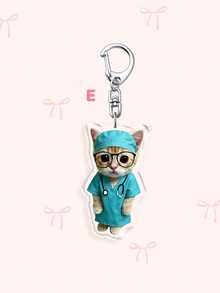 Bộ 1/6 móc khóa hình mèo dễ thương và mèo y tế bằng acrylic, mặt dây chuyền hình mèo ngộ nghĩnh (phong cách phù thủy, bác sĩ, y tá và đồng phục y tế), phụ kiện móc túi và dây đeo, món quà lý tưởng cho fan , nhân viên y tế, người yêu động vật, bạn trai, bạn gái, gia đình và quà tặng trong các bữa tiệc. - Nhiều màu - Xem 6