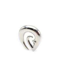 1 chiếc khuyên nong tai sụn hình xoắn ốc bất đối xứng hình tai bằng thép không gỉ 3-10mm, nút nong giãn lỗ tai, trang sức xỏ khuyên cơ thể - trắng - Xem 4