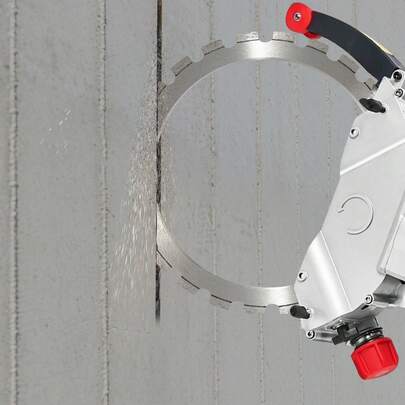 16-Inch Diamond Ring Saw Blade With Ring Drive Wheel, 24 Laser-Welded Cutting Blade With 24 Teeth, Suitable For Reinforced Concrete, Hard Stone, Granite, Marble, Construction Sites, Renovations And Road Construction, Silver-Colored