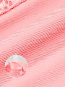 QUASTI 1件女款三角內褲 優雅蕾絲拼接 時尚舒適透氣 浪漫度假風 1-5XL可穿 - 粉色 - 查看 5