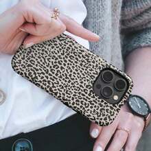 1 elegante funda para teléfono, no incluye cordón ni soporte. Funda para teléfono duradera y a con estampado de leopardo marrón. - Multicolor 5 - Ver 9