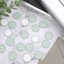 20pcs Heart Pattern Self-Adhesive Wax Seal Stickers, Suitable For Gifts, Wedding Invitation Envelopes Sealing - LOVE-cyan - View 10