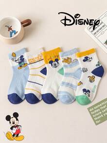 Disney 10/5/1 双正品迪士尼袜子，白色网眼镂空中筒袜，适合夏季穿着。可爱的卡通图案，时尚可爱的白色迪士尼婴儿袜。透气吸汗，休闲百搭，多功能卡通图案袜子，适合婴儿穿着，也是送礼和日常穿着的理想选择。 - 彩色 - 查看 15