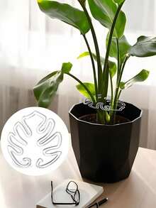 5 buah/Set Penyangga Batang Tanaman, Penyangga Tanaman Berbentuk Daun Akrilik, Klip Penstabil Monstera Akrilik, Penyangga Tanaman Monstera Berbentuk Daun, Cocok Untuk Menanam Tanaman di Dalam dan Luar Ruangan. Penyangga Tanaman yang Unik dan Cantik, Efektif Menstabilkan Batang dan Akar Tanaman, Sangat Cocok Untuk Kebutuhan Menanam Tanaman Merambat di Dalam dan Luar Ruangan. - transparan - View 10