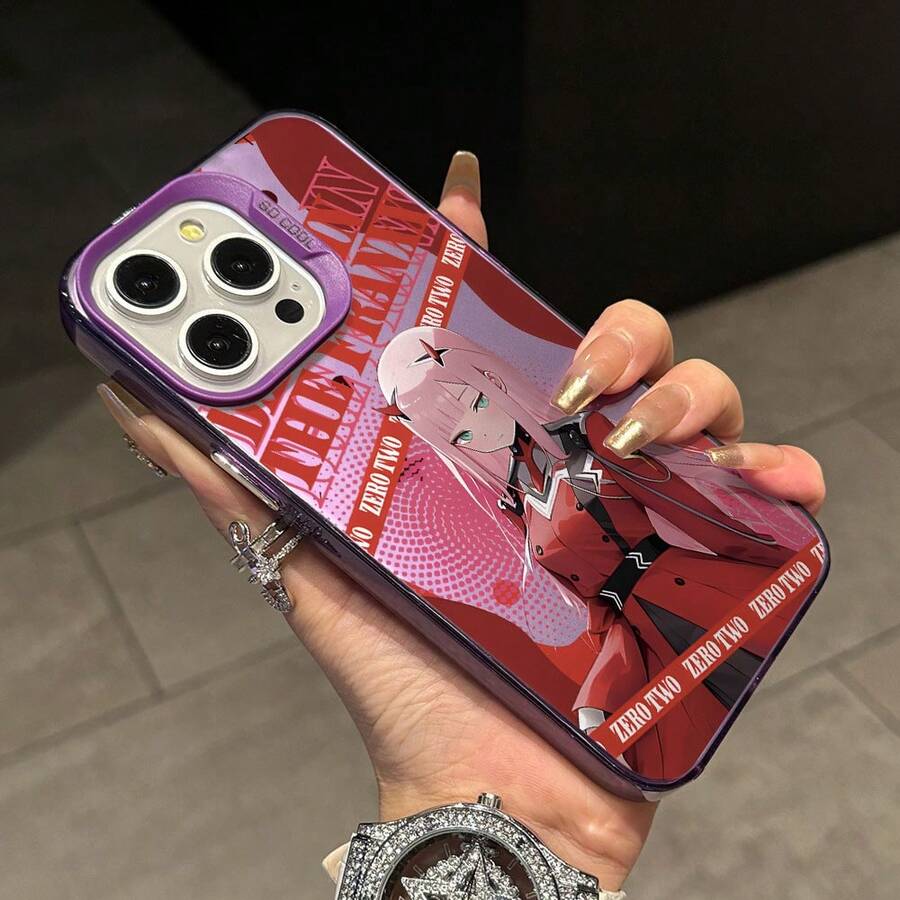 [24h Shipping From MX]Phone Case - Japanese Anime And Manga Sci-Fi Mecha Battle 02 Compatible With Apple  17 Air 16 16E 15 14 13 12 11 Pro Max X XR XSMAX 8 7 Plus, Colorful, Silver, Matte, Hard Back Cover, Korean And Japanese Hard Case - 黑色 - 查看 1