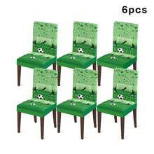 1/4/5/6/7 buah Sarung Kursi Makan, Taplak Meja Motif Patchwork Sepak Bola Biru, Cocok Untuk Restoran, Dekorasi Kafe, Dekorasi Liburan, Hadiah Rumah - MultiWarna - View 16