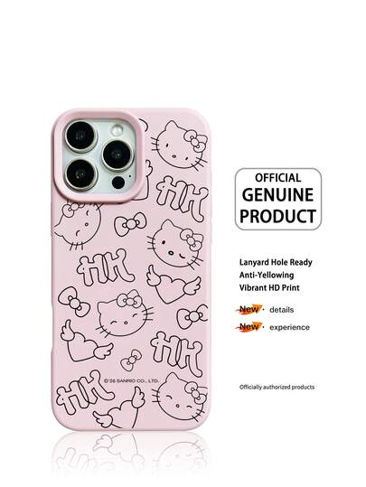 Miniso Ốp điện thoại Hello Kitty Sanrio, Ốp điện thoại làm từ gạo nếp mới, Ốp điện thoại mùa hè, Quà tặng ngày lễ, Chống trượt, Chống rơi, Chống bám vân tay, Phù hợp với iPhone 17, 17 Air, 17 Pro, 17 Pro Max, 11, 12, 13, 14, 15, 16 Pro, 16 Pro Max, 14 Plus, 15 Plus, 16 Plus, 16 Pro, 16 Pro Max, XR