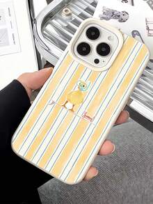 1pc Fashionable Duck Pattern Milky White Liquid Large Hole Lens Shockproof Anti-Fingerprint Phone Case Compatible With IPhone 17/16/16Pro/16Plus/15/15ProMax/15Pro/11/12/13/14ProMax/11Pro/11ProMax/12Pro/12ProMax/13Pro/13ProMax/14Pro/14ProMax, Soft Case With Elegant Touch - Multicolor - View 3