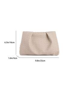 Minimalist Casual New Korean Style Envelope Clutch Bag For Women - Beige - View 2