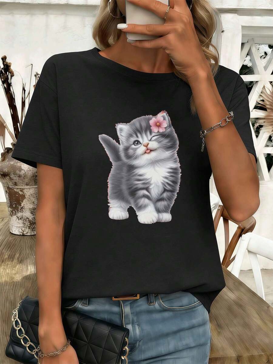 Women T-Shirts - Black - View 1