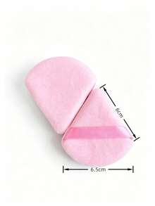 7pcs Triangle Velvet Makeup Sponges With Storage Box, Essential Cosmetic Tools For Travel - Pink - View 4