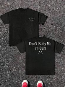 Nuovi arrivi estate 2026: T-shirt casual da uomo con scollo rotondo, design esclusivo, 1 pezzo. Stampa fronte-retro "Non preoccuparmi, lo farò". Stile streetwear, 100% cotone. Motivo appositamente creato per la Festa del Papa, esclusivo per il Giorno dell'Indipendenza e la Dichiarazione d'Indipendenza. Una maglietta alla moda da uomo per l'estate. - nero - Visualizzare 1