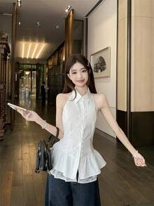 Women Blouses & Shirts - White - View 2