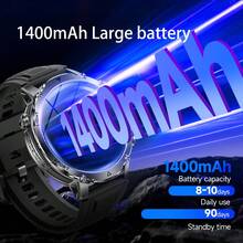 ساعة ذكية جديدة من LIGE ببطارية سعة كبيرة 1400mAh، شاشة دائرية عالية الدقة، أكثر من 100 وضع رياضي، مصباح LED، واجهة مستخدم بسيطة وسلسة، مكالمات بلوتوث، وظيفة مقاومة للماء، مساحة تخزين كبيرة، ساعة رياضية ذكية متعددة الوظائف. - الأسود - مشاهدة 8