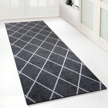 Runner de Sol Cosenza – Design Moderne Diamant & Artisanat Premium – Dos Anti-Dérapant en Gel – Disponible en 4 Couleurs et Tailles Variées - Beige - Übersicht 2
