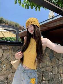 Women Tops - Yellow - View 9