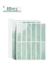 4/10/20pcs 11.43in X 9in Peel And Stick 3D Wall Tiles, Suitable For Kitchen, Bathroom, Wall - Green Pomelo Brick - View 14