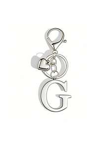 Premium Fashion Silver Metal Heart-Shaped Letter Keychain, A-Z 3D Letter Pendant, Stylish Alloy Keychain, Backpack Charm Car Keychain, Classic Minimalist Keychain For Women's Daily Use, Decorative Accessory, Perfect Gift For Friends, Family, Couples, Girlfriend, Special Occasions, Mother's Day - Multicolor - View 23