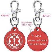 Personalisiertes ID-Anhänger - Individualisierter Name und Telefonnummer, Medizinisches Symbol Anti-Verlust Haustier Halsband Anhänger für Servicehunde, Personalisierter Haustier-ID-Anhänger - Individualisierter Name und Kontaktinformationen Anti-Verlust Haustier-Anhänger, Servicetier-Identifikationsanhänger, Individuell gestalteter Haustier-ID-Anhänger - Personalisierter Name und Kontaktinformationen Medizinisches Symbol Haustier Halsband Anhänger Geschenk, Personalisierter Anti-Verlust-Anhänger - Individualisierter Name und Telefonnummer Medizinisches Symbol Haustier Halsband Anhänger - Verschiedenfarbig - Übersicht 9