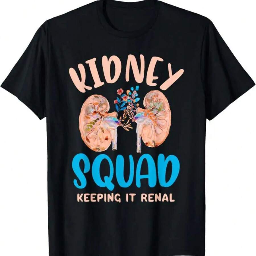 Tecnico de Diálisis, Enfermeras de Nefrología, Equipo de Enfermeras Renales, Camiseta de Enfermera Renal - Negro - Ver 1