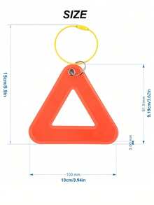 1/5pcs Multiple Colors Available Bicycle Saddle Reflective Triangle Sign, Cycling Reflective Sign, Hanging Triangle Sign - Multicolor - View 6