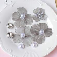 Fairy Style Electroplated Metal Flower Shoe Charms For Clogs And Ballet Sandals, DIY Accessories With Rhinestone Decoration - Multicolor - View 2
