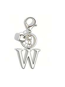 Premium Fashion Silver Metal Heart-Shaped Letter Keychain, A-Z 3D Letter Pendant, Stylish Alloy Keychain, Backpack Charm Car Keychain, Classic Minimalist Keychain For Women's Daily Use, Decorative Accessory, Perfect Gift For Friends, Family, Couples, Girlfriend, Special Occasions, Mother's Day - Multicolor - View 15