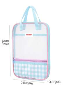 Transparent Mesh Zipper File Folder Bag,Waterproof Student Homework Bag,Subject Organizer Bag,Large Capacity Document Bag,Retro Plaid For Textbooks, Notebooks,For Student,Teacher,Office,Suitable Elementary,Middle,High School Students,Back To School - View 15