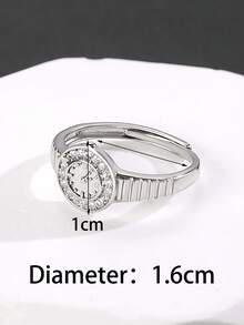 1 Piece Fashion Unique Design Fake Watch Rings For Girls Gift ,Decoration Watch Rings For Women,Cannot Display Time - Silver - View 6