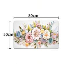 [Popular Choice] 1 Piece, Home Decor, Bathroom Mat, Bathroom Non-Slip Mat, Kitchen Decor, Kitchen Mat, Doormat, Colorful Floral Pattern Mat, Bohemian Style Mat, Soft And Comfortable, Relieves Fatigue. - Flower - View 15