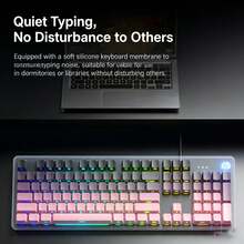 HP K500 Membrane Mechanical Keyboard With 104 Backlit Keyboard, Suitable For Both Gaming And Office Use, Splash-Proof, Quiet Membrane - View 10