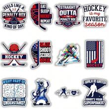12PCS Hockey Stickers, Waterproof Vinyl Hockey Stickers Bottles, Helmets, Laptop, Scrapbooking - Hockey - View 2