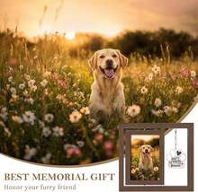 PIKPEOD Pet Memorial Picture Frame Gifts For Loss Of Dog Cat, Sympathy Remembrance Bereavement Condolence Gift For Dog Cat Pet Passing Away, Personalized Wooden Picture Frames 4x6 - ColorB - View 6