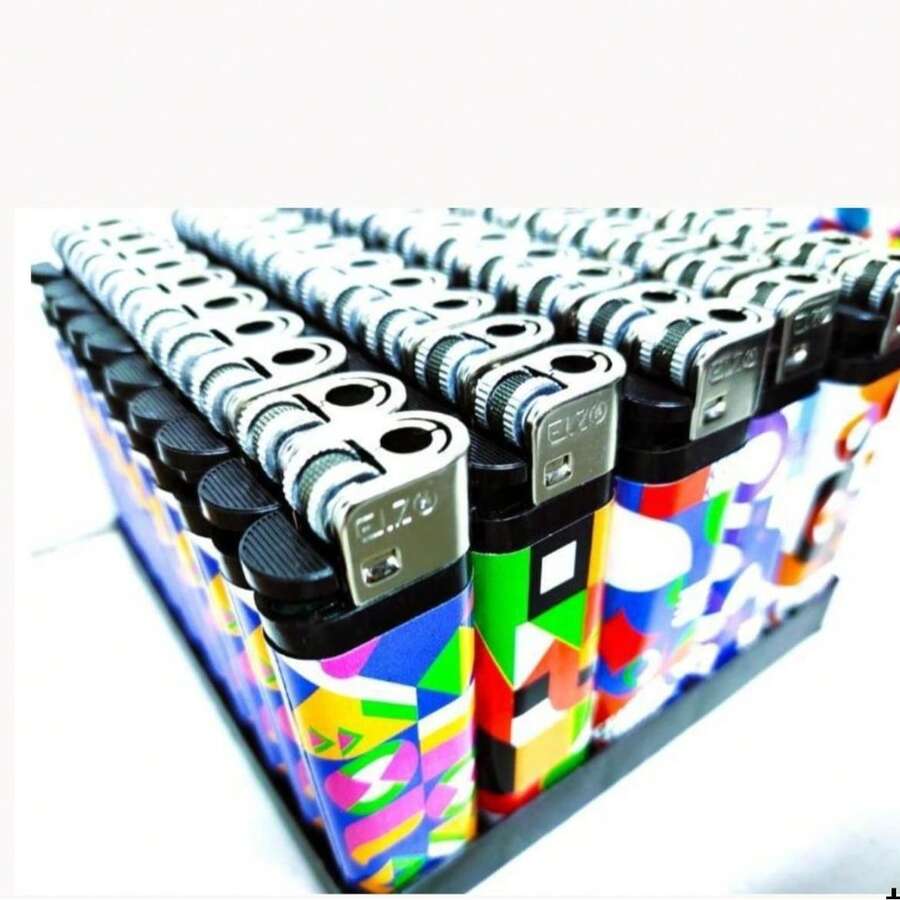 5 encendedores con diseño noventas Prácticos, compactos - Multicolor - Ver 1