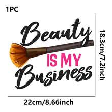 1pc/2pcs/3pcs Beauty Is My Business Pattern Heat Transfer Stickers, Suitable For DIY T-Shirts, Jeans, Pillows, Backpacks, Hats And Sofa Covers, Waterproof, Fade-Resistant, Durable, Washable Plastic Stickers, Fun Patterns, Fabric Decoration, Clothing Embellishment, Craft Enthusiasts - Multicolor - View 11