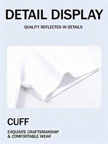 XCGV JK Camiseta Casual de Manga Corta con Cuello Redondo para Hombre, Camiseta para Uso Diario, Regalo para Novio, Para Salir, Para Amigos, Camiseta de Manga Corta con Cuello Redondo - Blanco - Ver 4