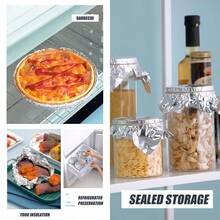 CHAHUA Aluminum Foil Roll With Built-In Cutter – [48.5/97] Sq Ft, Heavy Duty Foil For Baking, Grilling & Food Storage, Disposable Wrap For Hot Dogs, Sandwiches, Catering & Restaurant Kitchen Use - Grey - View 10
