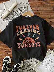 Women's T-Shirt For Spring And Summer - Black - View 3