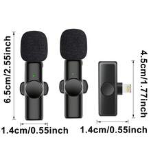 Wireless Clip-On Microphone, Compatible With IPhone And Type-C Interface, 2.4G Ultra-Low Latency Noise Reduction Chip, Suitable For Live Streaming, Interviews, Song Recording, Video Podcasts And Content Creators, 50mAh Rechargeable Battery - View 12