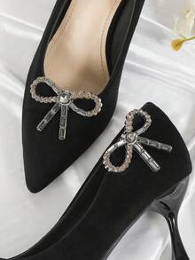 Hebilla de metal desmontable con decoración de strass para sandalias, piezas de reparación de zapatos, adornos para la parte superior del zapato - Gris - Ver 1