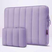 TECOOL 适用于 MacBook Air 13/15 M1/M2（2012-2023 年款）、13 英寸 Neo（2026 年款）、Pro 13/14/15/16（2010-2022 年款）、14-16 英寸 Chromebook、Surface、HP 笔记本电脑的加厚笔记本电脑保护套，防水设计，带配件袋，紫色 - 紫丁香色 - 查看 1
