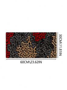 Geometric Maze E-Sports Game Mouse Pad, Suitable For Home Office Work, Computer Keyboard Laptop Expansion Pad, Large Table Pad With Non-Slip Rubber Base Edge Stitching Desktop Decoration - View 12