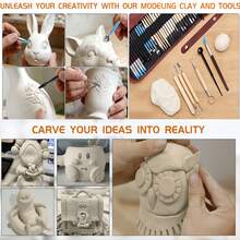 Air-Drying Clay Is Suitable For Sculpture. Featuring A Realistic Stone-Like Texture For Creating Busts, Decorative Stones - White - View 8