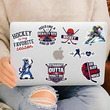 12PCS Hockey Stickers, Waterproof Vinyl Hockey Stickers Bottles, Helmets, Laptop, Scrapbooking - Hockey - View 6