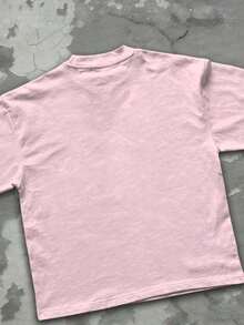 LODED DIPER Men's Casual Printed Cotton T-Shirt With Double-Sided Print, 100% Cotton, Unisex Crew Neck Summer T-Shirt - 酒紅色 - 查看 5